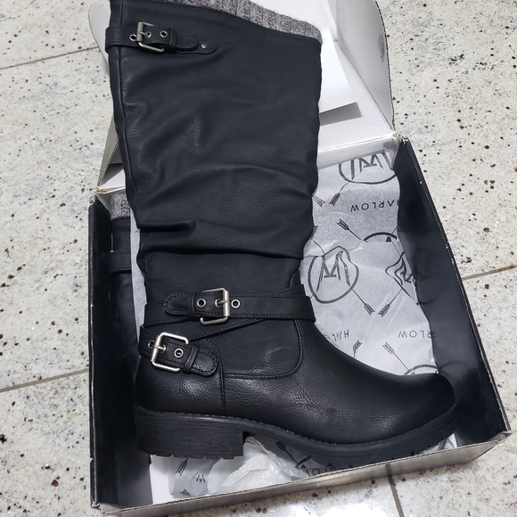 Black Harlow Heather Fall Boots. Size 7. Nwt - Picture 8 of 13